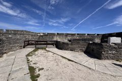 Inside look of the wall at Castillo de San Marcos National Monument