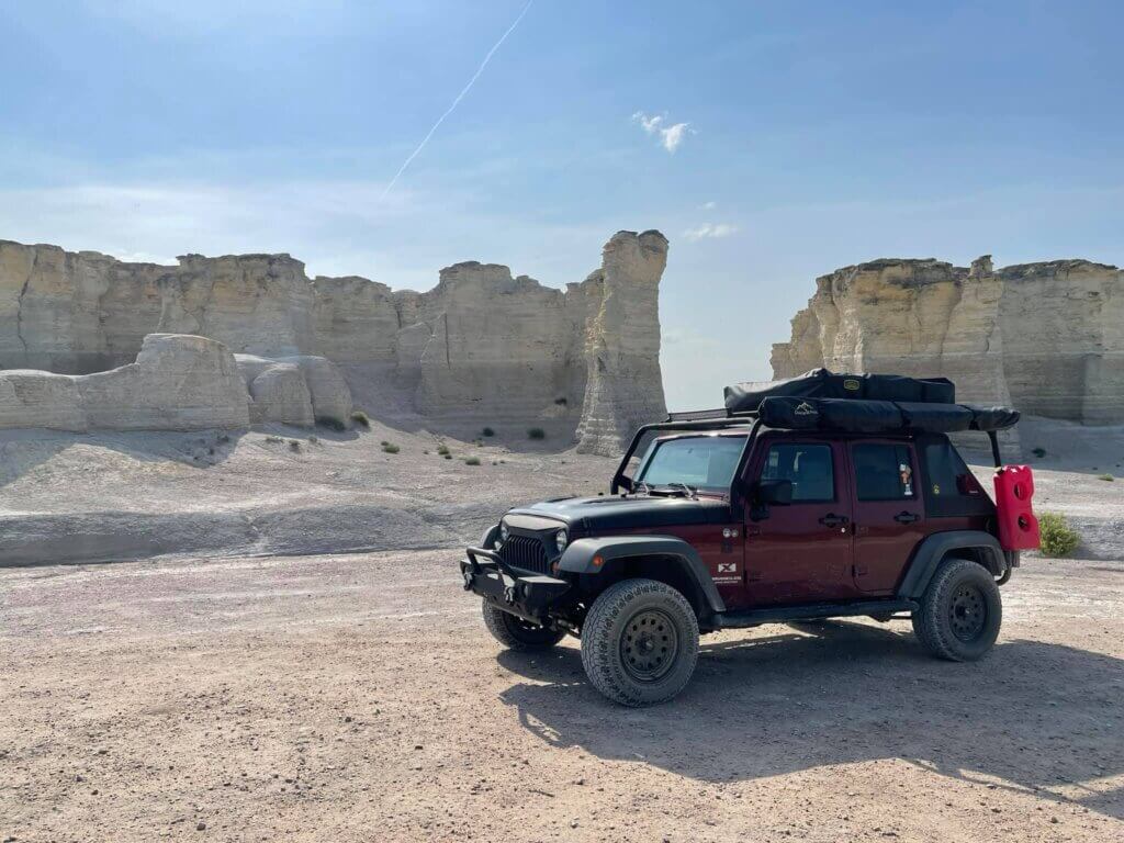 5 Items You Should Always Carry When Traveling Jeep at Monument Rocks Natural Landmark