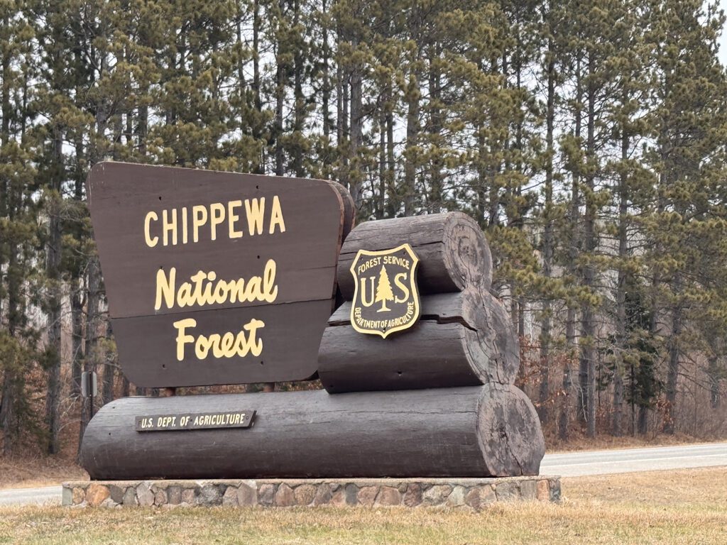 Chippewa National Forest sign