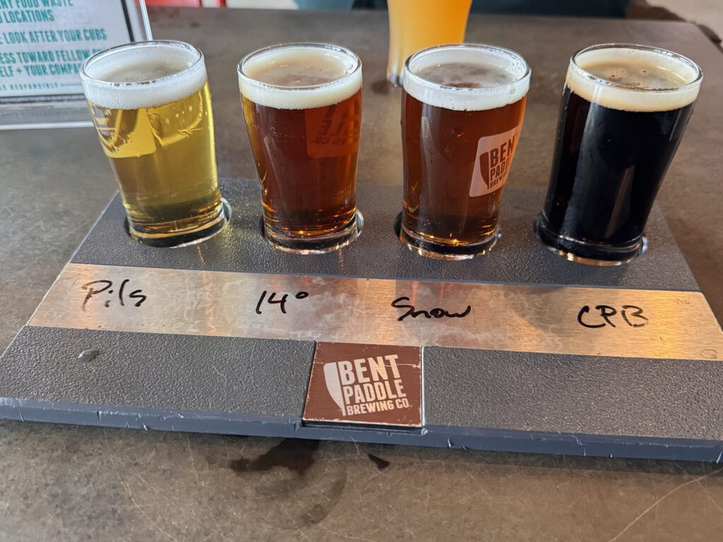 Bent Paddle Brewery Flight